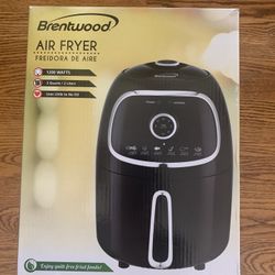 BRENTWOOD AIR FRYER, 1200 WATTS, 2 QTS, ITEM NO: AF-202BK, NEW IN BOX!