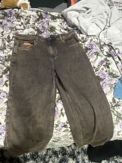 size 38 brown baggy empyre jeans (worn only once)