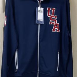 Team USA Polo Ralph Lauren Mens Large Navy Track Jacket Olympic Paris  2024