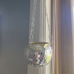 Small Hanging Disco Ball Plant Pot