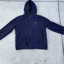Navy blue Polo Ralph Lauren zip-up hoodie size XL