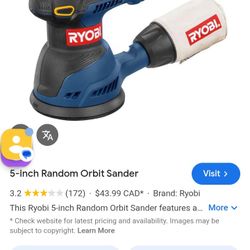 Ryobi 5 In Random Orbit Sander