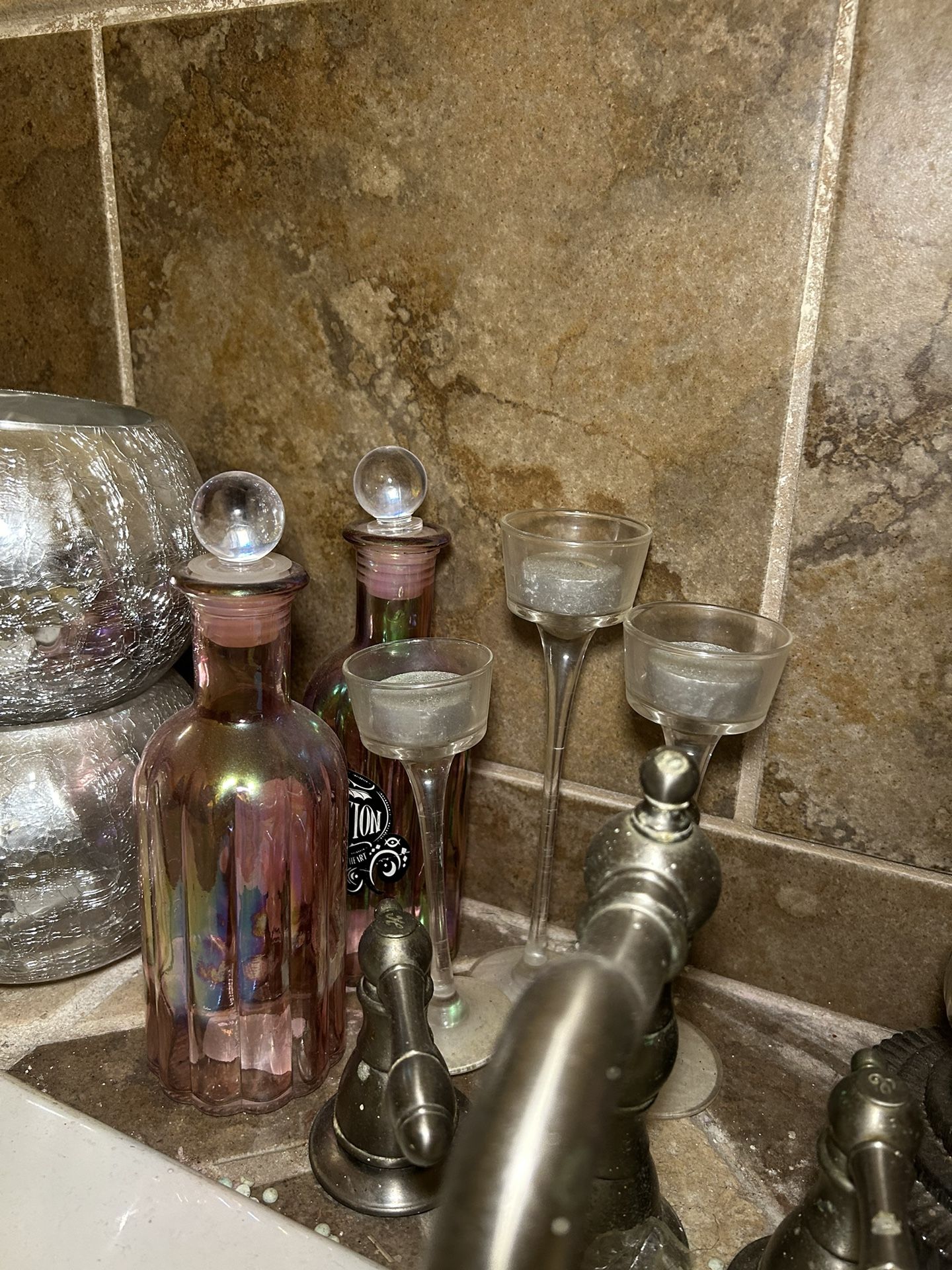 Glass Vases/ Candle Holders 