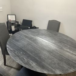 Gray Marble Table 