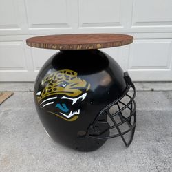 Large Jaguars NFL Helmet Table (25 Inches Tall With Table Top)