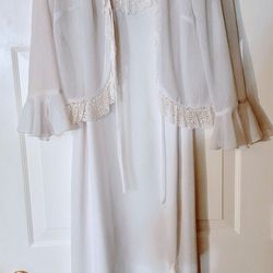 White Long Sundress with Light Jacket