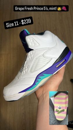 Jordan 5 Retro Fresh Prince Grape Size 11 