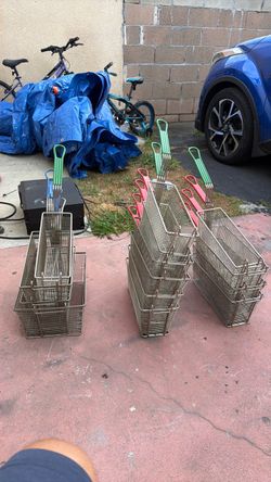 Commercial Stainless Steel Fryer Baskets Lot