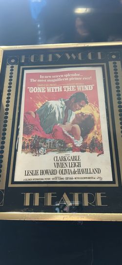 framed Gone with the Wind poster