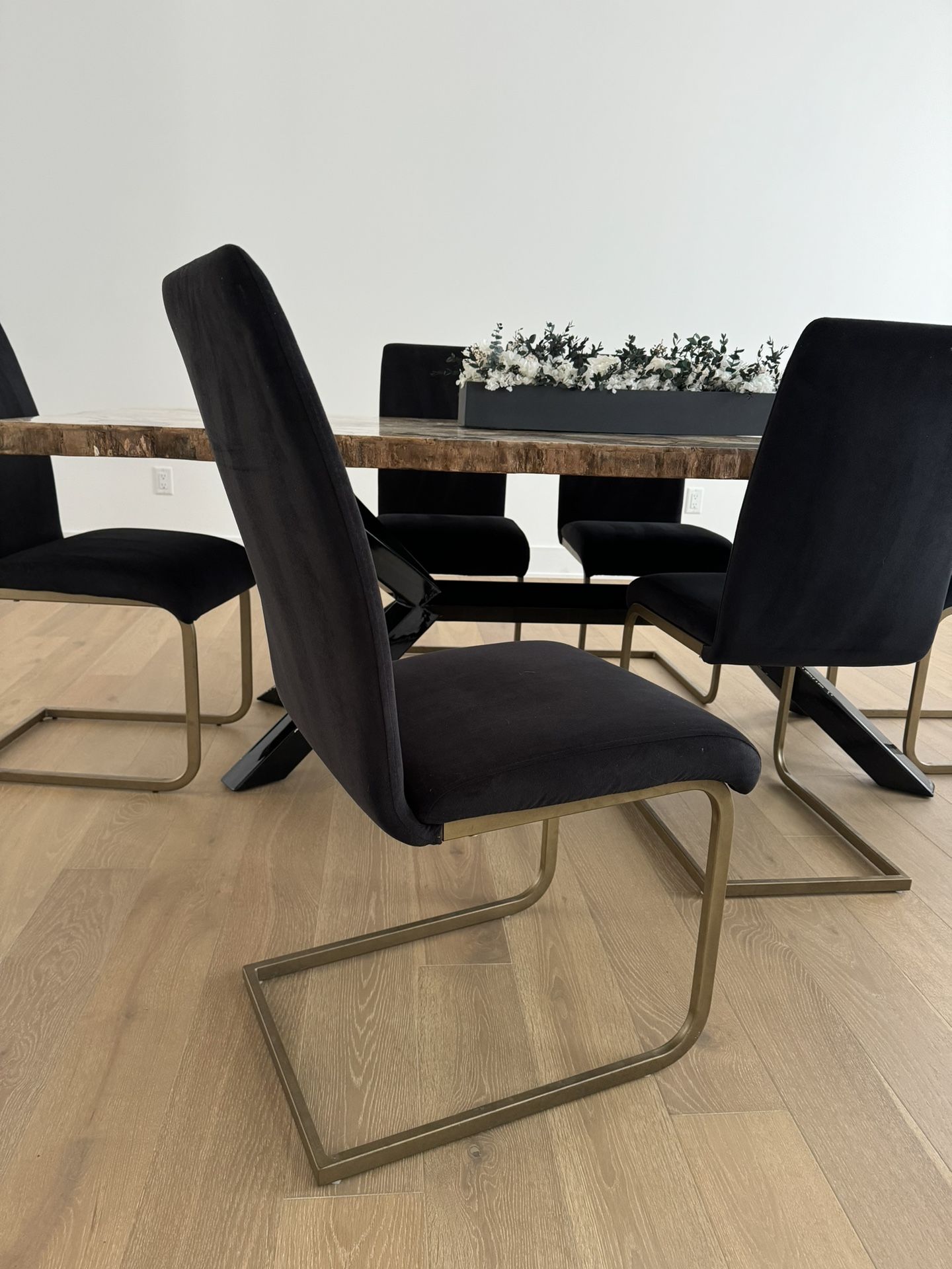 Black Velvet Dining Chairs ONLY