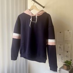 Hoodie/Hoody/Fleece/Sweatshirt Navy and Pink