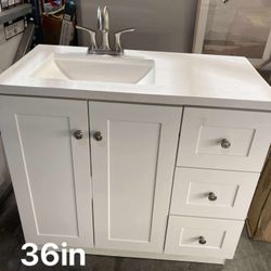 36in Bathroom Vanity With Top And Faucet