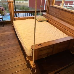 Hand Crafted Full Size Swinging Bed