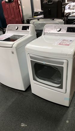 Washer and gas dryer LG top load original price I thousand $728 our price 1299 for both