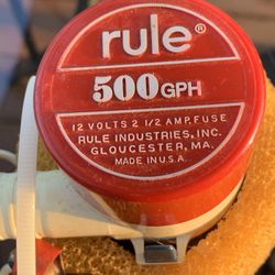 Rule 500GPH Boat Bilge Pump  12V