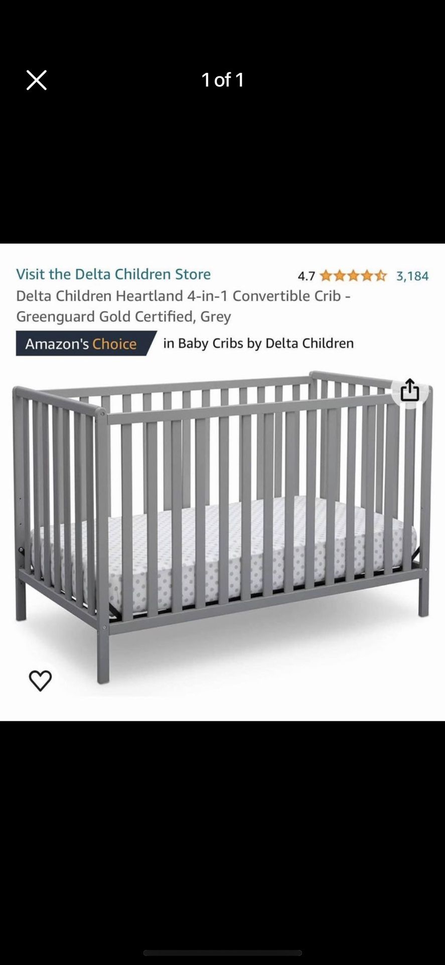Baby crib standard size new 