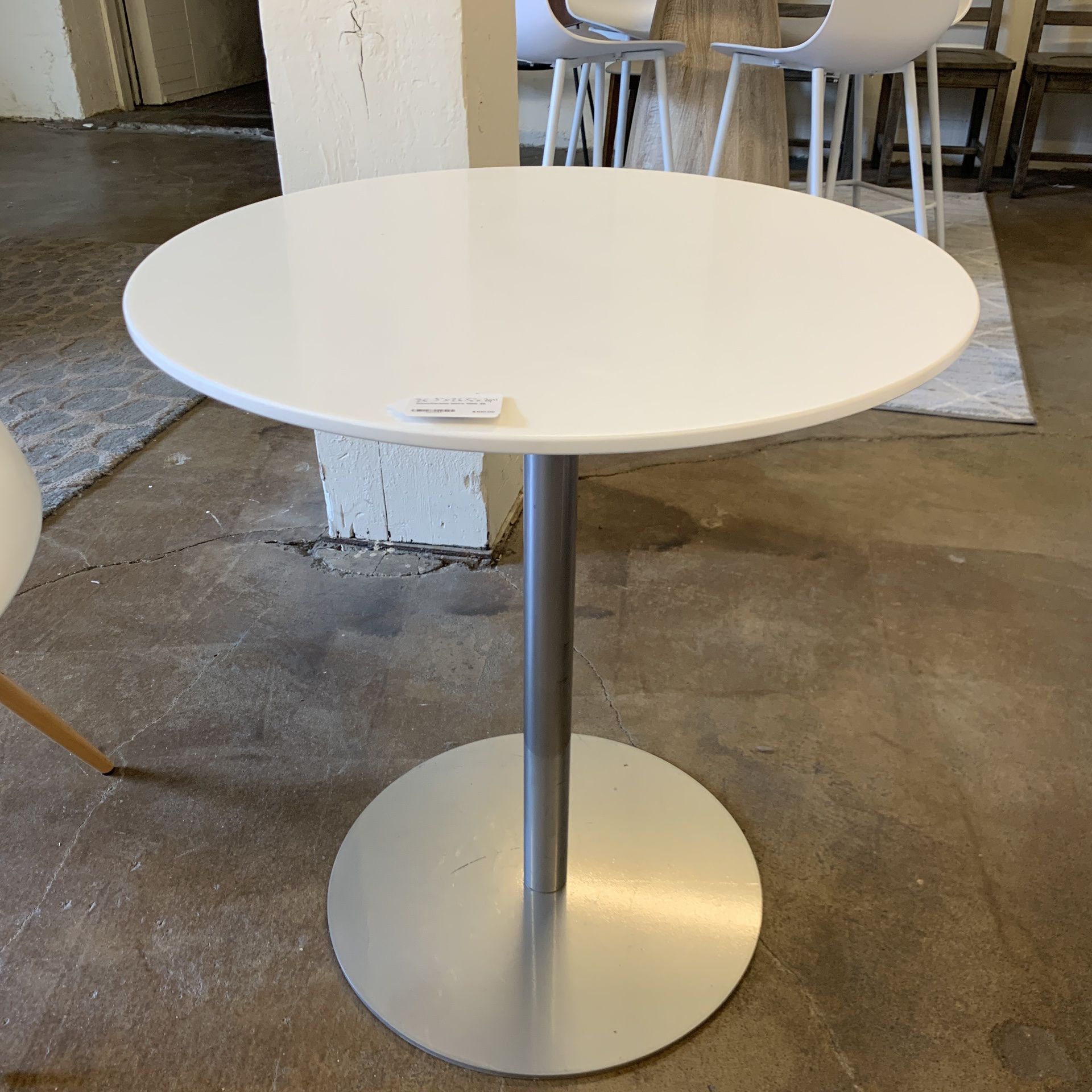 White/Chrome Bistro Table