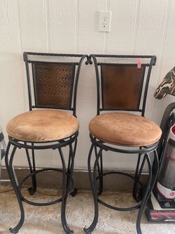 Set of 2 Metal Bar Stools/ office chair