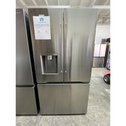 LG Counter-Depth Zero Clearance 23.7-cu ft 3 -Door 36-in Wide Smart Compatible French Door Refrigerator with Dual Ice Maker with Water and Ice Dispens