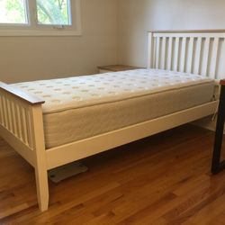 Dania Furniture Set - Twin Bed, Nightstand, Desk, Bookshelf, Dresser, and Mirror