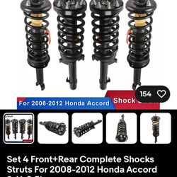 Front and Rear Strut and Shocks for 2008-2012 Honda ACCORD