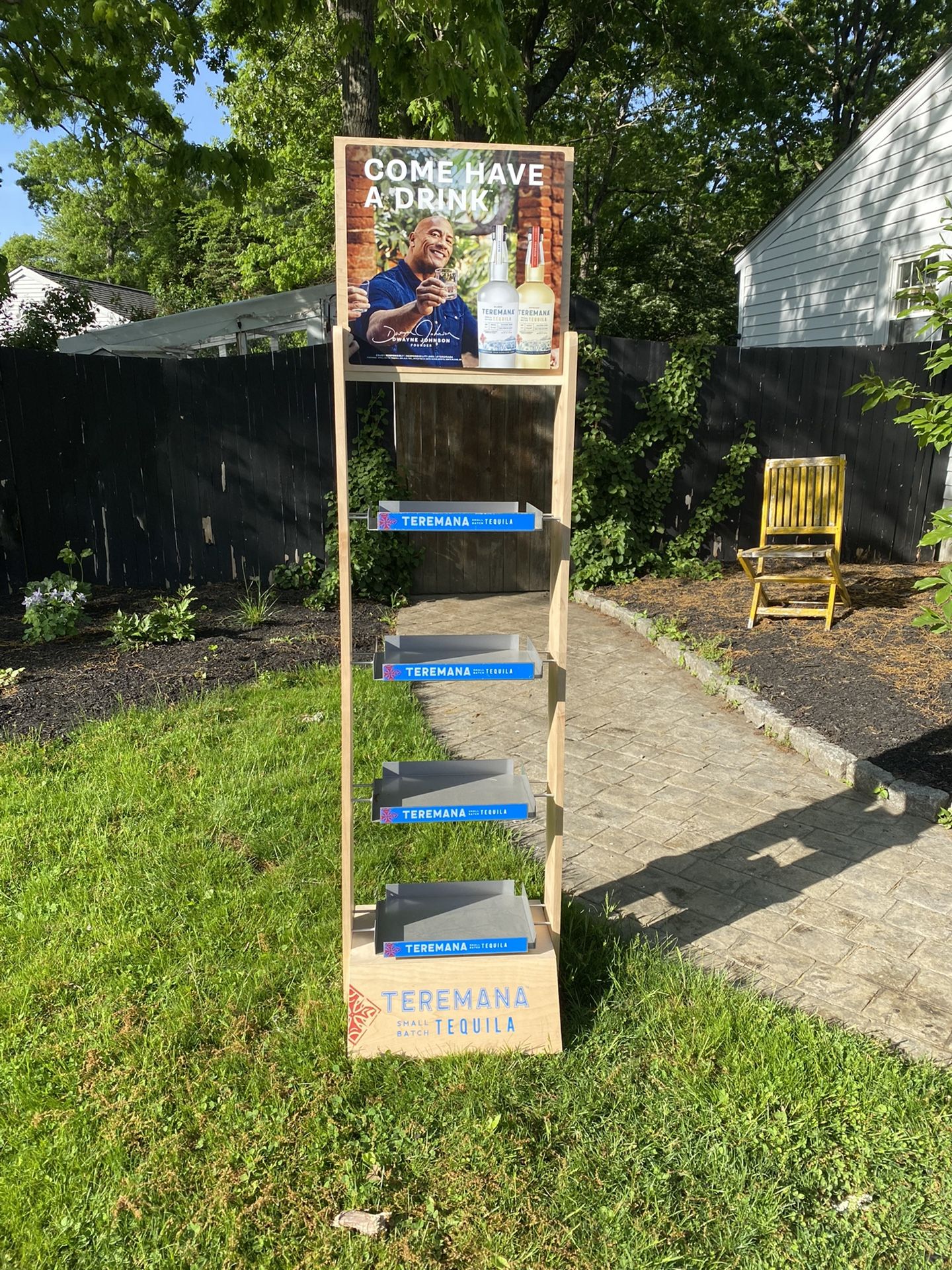 Rare Teramana Liquor Furniture Stand Dwayne The Rock Johnson