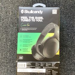 Skullcandy Crusher Evo Over-Ear Wireless Headphones with Sensory Bass with Charging Cable, 40 Hr Battery, Microphone, Works with iPhone Android and Bl