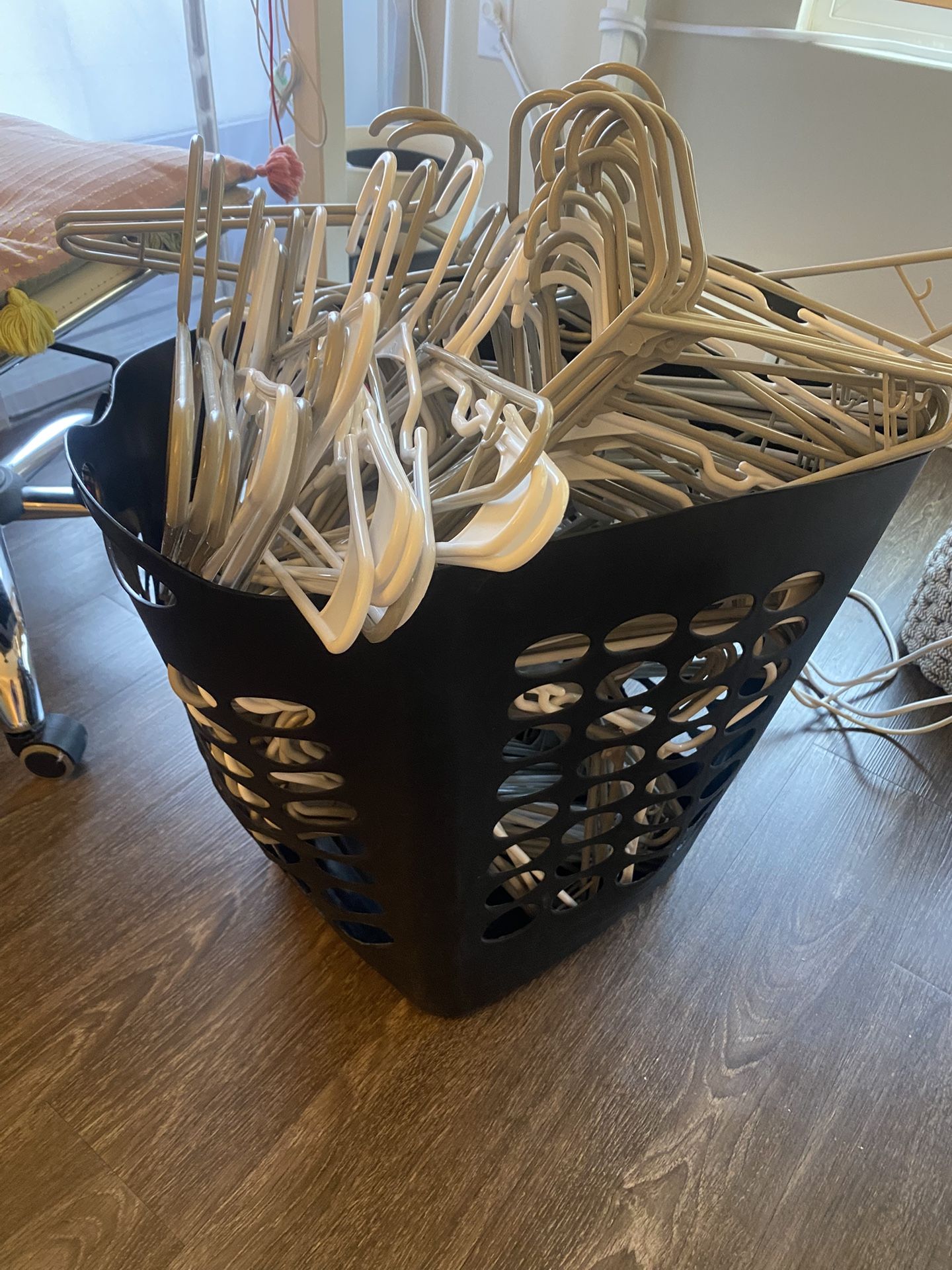 Hangers And Laundry Basket