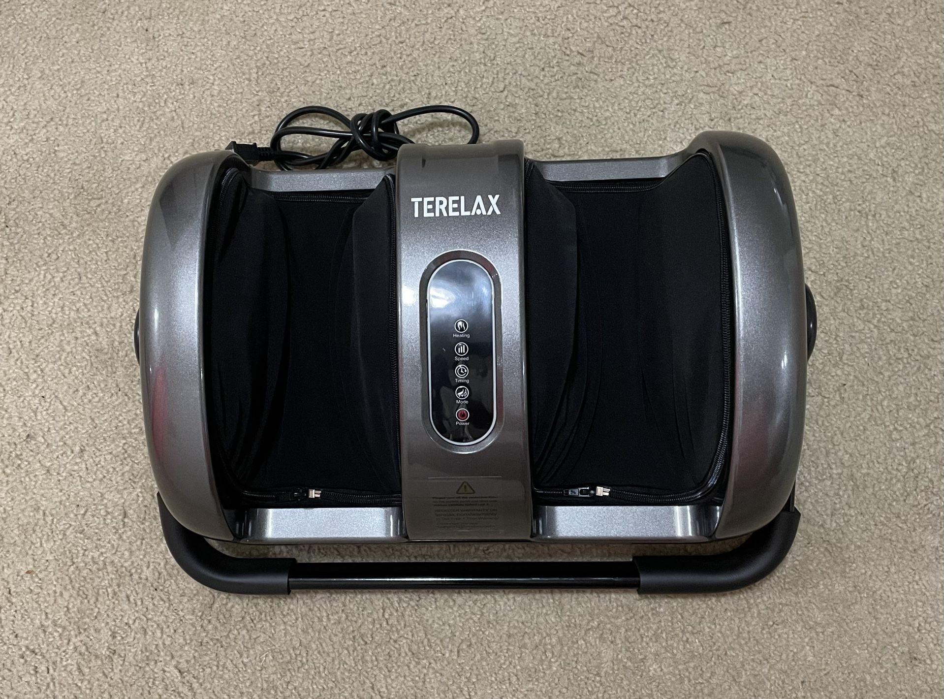 TERELAX Shiatsu Foot, Calf, and Forearm Massager. Gray.