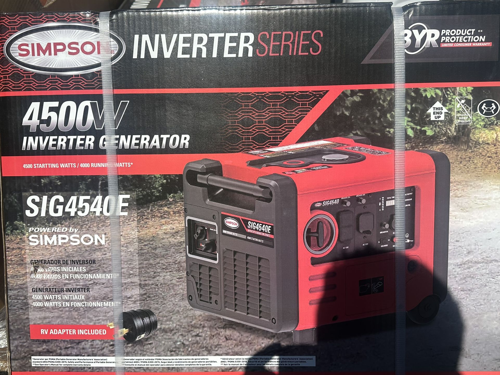 Simpson 4500W Inverter Generator $1200 Retail