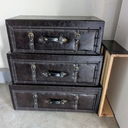 3 Tiered luggage Drawer Furniture Piece