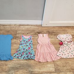 4 Little Girls Size 5/6 Dresses