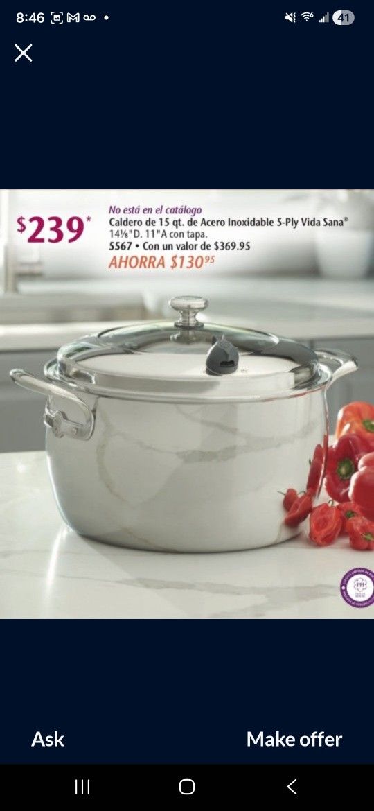 Princess House VIDA SANA 15 QTS.