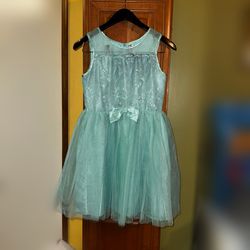 Cherokee PARTY DRESS!!  Girls Aqua Tulle Sleeveless Dress Size: 10/12  Large  