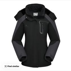 Warm up for Holidays CAMEL Women's Ski Jacket - Winter Thick and Warm Windproof and Waterproof Snow Coat for Women - Chest Zipper Style