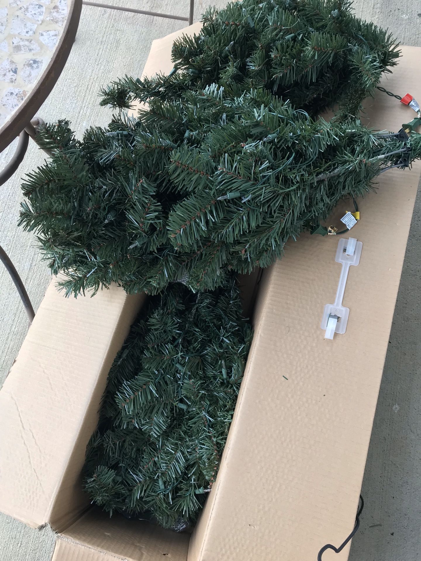 6 foot pre-lit (white lights) Christmas tree