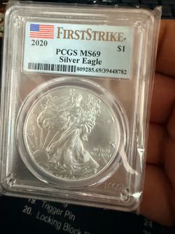 2020 silver eagle first strike