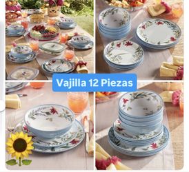 Vajilla 12 Piezas Nueva Línea  Melamina $120.00 Princess House Ventas Finales 