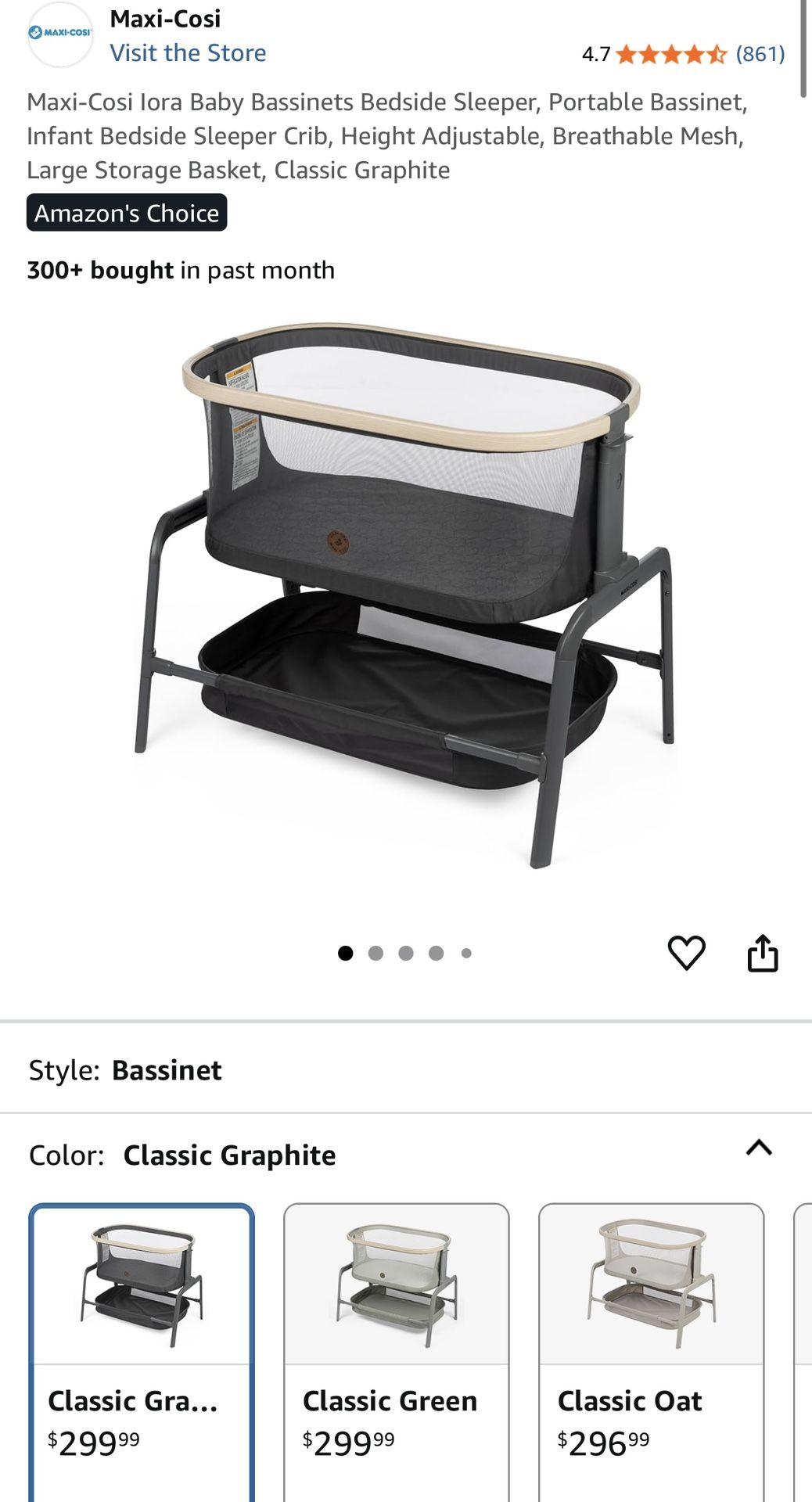 Like New Maxi-Cosi Bassinet and Swing