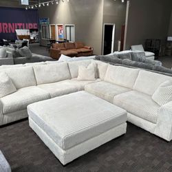 Giant Deep Oversized Comfy Corduroy Sectional