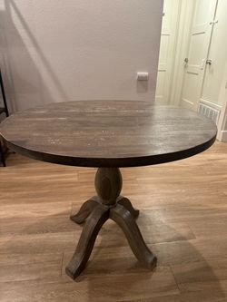 Jozy Round Wood Drop Leaf Dining Table