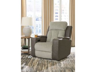 Stately Check Sisal Dual Power Recliner