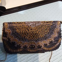 Black sequin purse.
