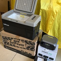 COMBO CAMPING MOBILE FREEZER  21QT AC/DC +300WPORTABLE POWER STATION