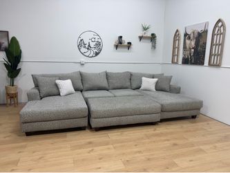 Huge Gray Sectional Couch - Free Delivery