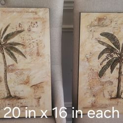 Palm Wall Prints, Set Of 2