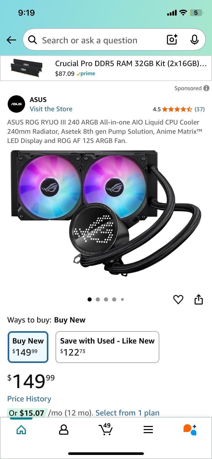 ASUS ROG RYUO III 240 ARGB