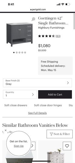 Goettingen 42 Single Bathroom Vanity