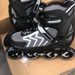 Roller Blades Black Size 42-45 Adjustable 