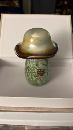 Art Glass Mushroom Paperweight